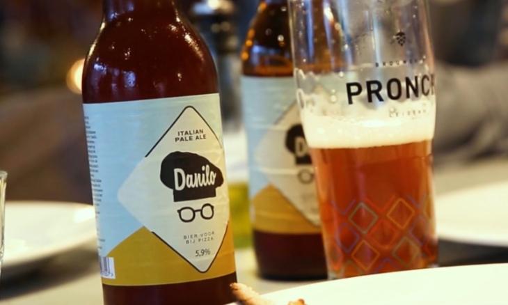 Danilo bier van Brouwerij Pronck flesje en glas